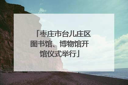 枣庄市台儿庄区图书馆、博物馆开馆仪式举行