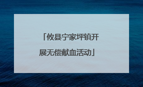 攸县宁家坪镇开展无偿献血活动