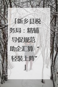 新乡县税务局：精辅导促规范 助企汇算“轻装上阵”