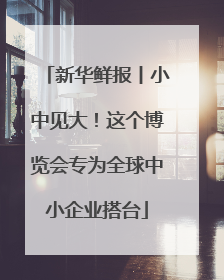 新华鲜报丨小中见大！这个博览会专为全球中小企业搭台