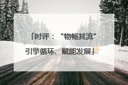时评：“物畅其流”引擎循环、赋能发展