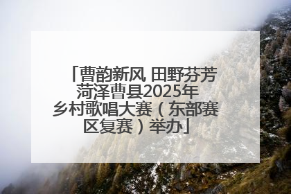 曹韵新风 田野芬芳 菏泽曹县2025年乡村歌唱大赛（东部赛区复赛）举办