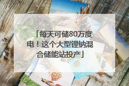 每天可储80万度电！这个大型锂钠混合储能站投产