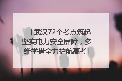 武汉72个考点筑起坚实电力安全屏障，多维举措全力护航高考