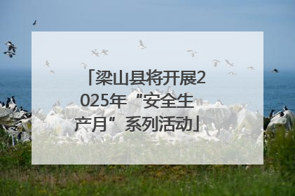 梁山县将开展2025年“安全生产月”系列活动