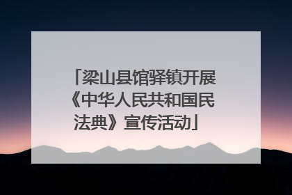 梁山县馆驿镇开展《中华人民共和国民法典》宣传活动