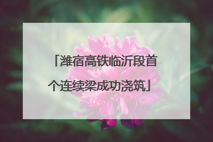 潍宿高铁临沂段首个连续梁成功浇筑