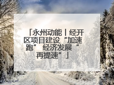 永州动能丨经开区项目建设“加速跑” 经济发展“再提速”