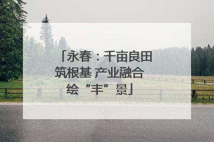 永春：千亩良田筑根基 产业融合绘“丰”景