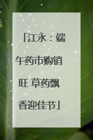 江永：端午药市购销旺 草药飘香迎佳节