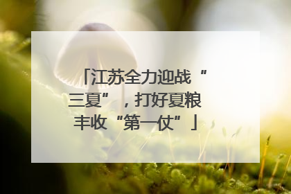 江苏全力迎战“三夏”，打好夏粮丰收“第一仗”