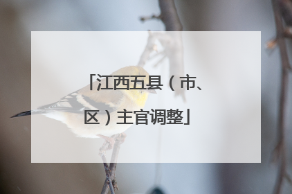 江西五县（市、区）主官调整