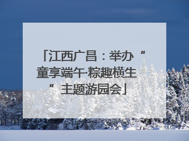 江西广昌：举办“童享端午·粽趣横生”主题游园会