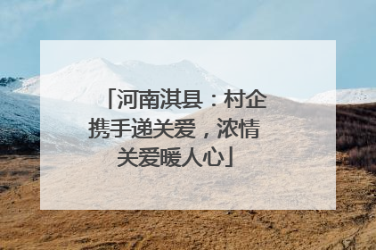 河南淇县：村企携手递关爱，浓情关爱暖人心