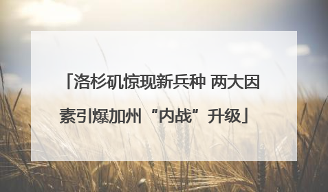 洛杉矶惊现新兵种 两大因素引爆加州“内战”升级