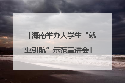 海南举办大学生“就业引航”示范宣讲会