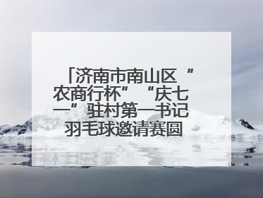 济南市南山区“农商行杯”“庆七一”驻村第一书记 羽毛球邀请赛圆满落幕