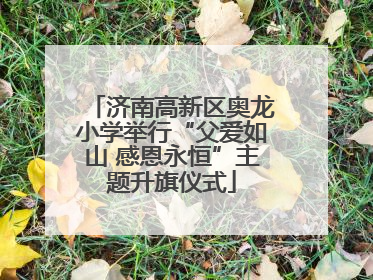 济南高新区奥龙小学举行“父爱如山 感恩永恒”主题升旗仪式