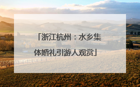 浙江杭州：水乡集体婚礼引游人观赏