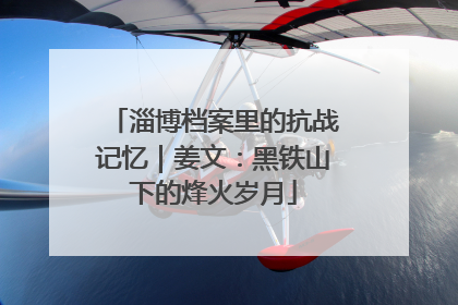淄博档案里的抗战记忆｜姜文：黑铁山下的烽火岁月