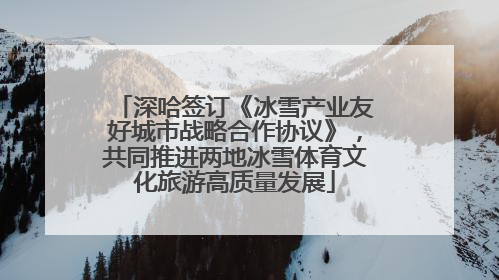 深哈签订《冰雪产业友好城市战略合作协议》，共同推进两地冰雪体育文化旅游高质量发展
