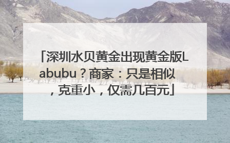 深圳水贝黄金出现黄金版Labubu？商家：只是相似，克重小，仅需几百元