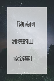 湖南团洲垸的田家新事