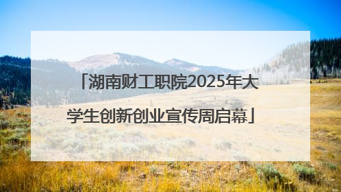 湖南财工职院2025年大学生创新创业宣传周启幕