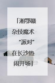 湘鄂赣杂技魔术“派对”在长沙热闹开场