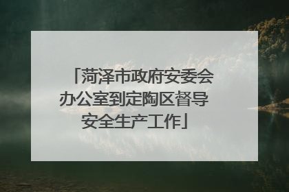 菏泽市政府安委会办公室到定陶区督导安全生产工作