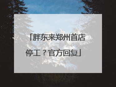 胖东来郑州首店停工？官方回复