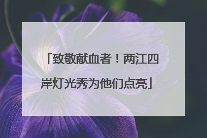致敬献血者！两江四岸灯光秀为他们点亮