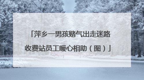萍乡一男孩赌气出走迷路 收费站员工暖心相助（图）