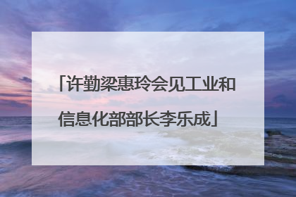 许勤梁惠玲会见工业和信息化部部长李乐成