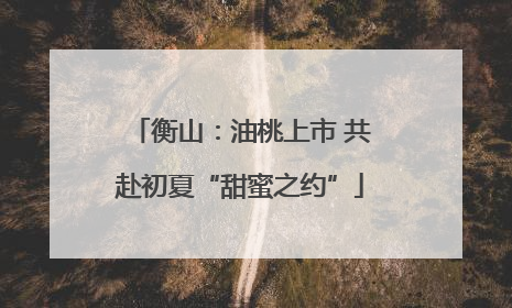衡山：油桃上市 共赴初夏“甜蜜之约”