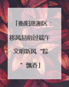 衡阳蒸湘区：移风易俗过端午 文明新风“粽”飘香