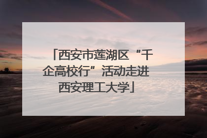 西安市莲湖区“千企高校行”活动走进西安理工大学