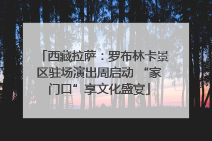 西藏拉萨：罗布林卡景区驻场演出周启动 “家门口”享文化盛宴
