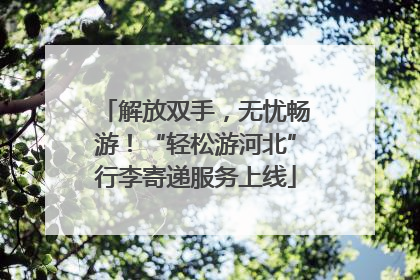 解放双手，无忧畅游！“轻松游河北”行李寄递服务上线