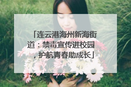 连云港海州新海街道：禁毒宣传进校园，护航青春助成长
