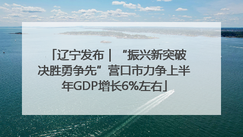 辽宁发布｜“振兴新突破 决胜勇争先”营口市力争上半年GDP增长6%左右