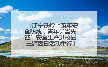 辽宁铁岭“筑牢安全防线，青年勇当先锋”安全生产进校园主题团日活动举行