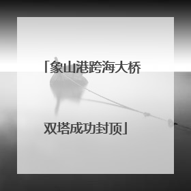 象山港跨海大桥双塔成功封顶