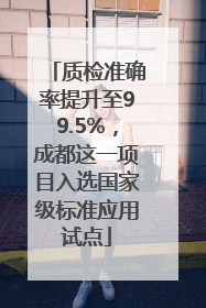 质检准确率提升至99.5%，成都这一项目入选国家级标准应用试点