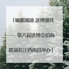 赣鄱潮涌 进博潮升——第八届进博会招商路演在江西南昌举办