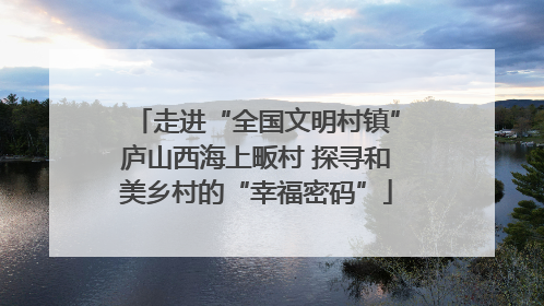 走进“全国文明村镇”庐山西海上畈村 探寻和美乡村的“幸福密码”
