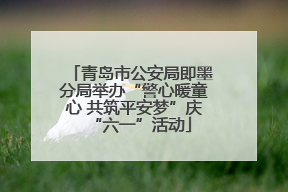 青岛市公安局即墨分局举办“警心暖童心 共筑平安梦”庆“六一”活动