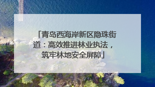 青岛西海岸新区隐珠街道：高效推进林业执法，筑牢林地安全屏障