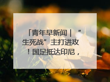青年早新闻｜“生死战”主打进攻！国足抵达印尼，主教练发声
