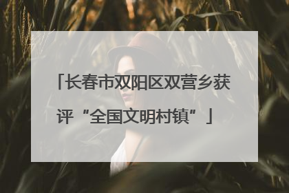 长春市双阳区双营乡获评“全国文明村镇”